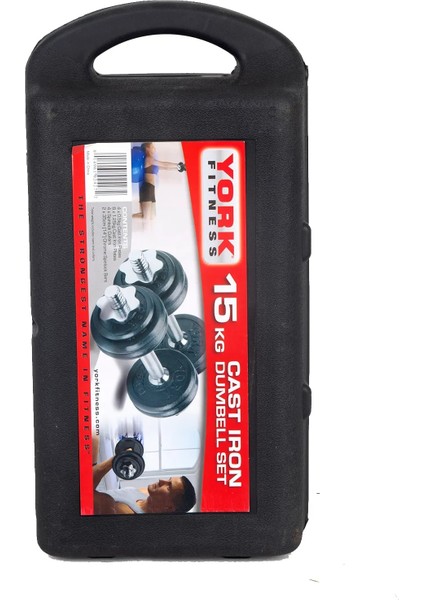 15 kg Döküm Ayarlanabilir Dambıl Seti (12 kg Plaka + 2×35 cm Bar + 4 Spinlock) Siyah fırsatları