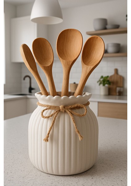 Bohem Tarzı Bej Seramik Kaşıklık, Trend ve Sade Tasarım modelleri