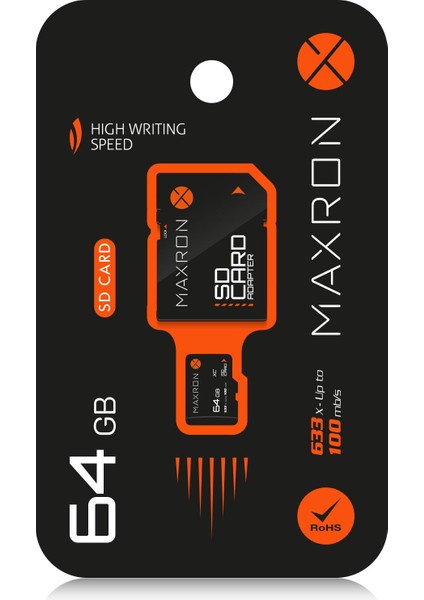 64 GB Hafıza Kartı Adaptör Dahil Up To 100 Mb/s