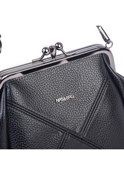 Mini Vintage Burslu Klipsli Kadın Omuz ve Çapraz Çanta Siyah Lopez ( 20X17 Cm) fiyatları