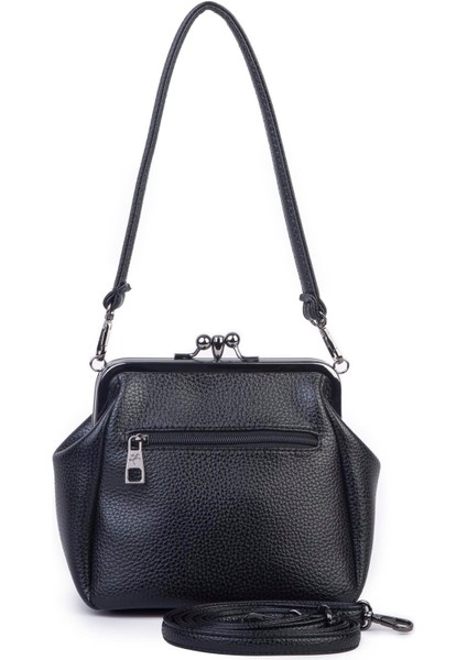 Mini Vintage Burslu Klipsli Kadın Omuz ve Çapraz Çanta Siyah Lopez ( 20X17 Cm) fırsatları