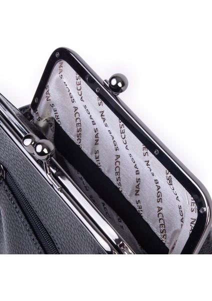 Mini Vintage Burslu Klipsli Kadın Omuz ve Çapraz Çanta Siyah Lopez ( 20X17 Cm) indirimleri