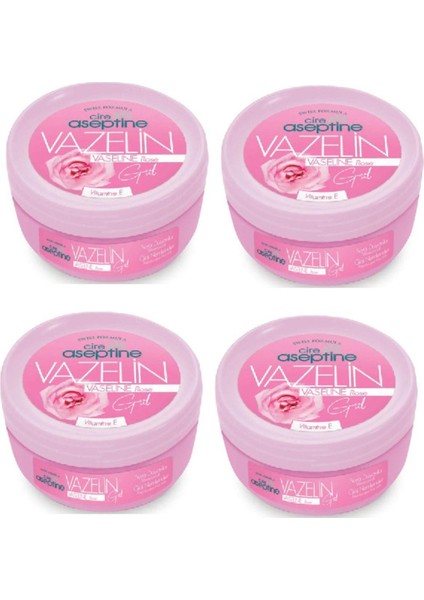 Cire Aseptine Vazelin Gül 150 ml 4 Adet