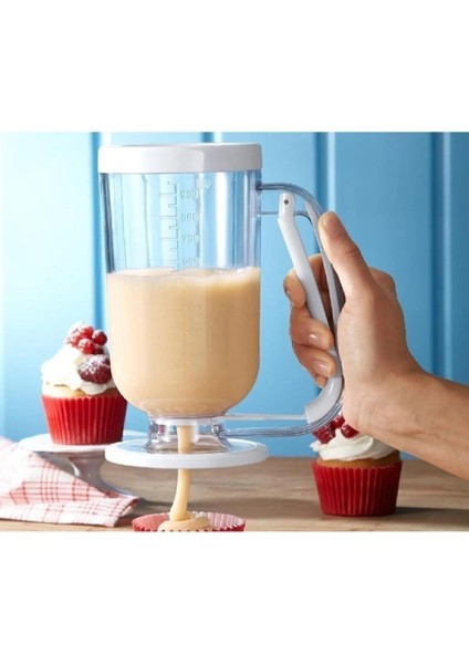 900ML Pankek Hamur Dağıtıcı ve Şekillendirici Beyaz modelleri