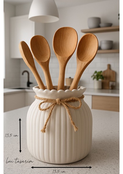 Beyaz Seramik Kaşıklık 13,5 Cm, Mutfak Dekoru, Pratik ve Şık Tasarım fiyatları