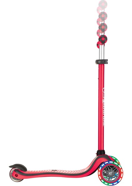 Primo Plus Işıklı Scooter - Kırmızı indirimleri