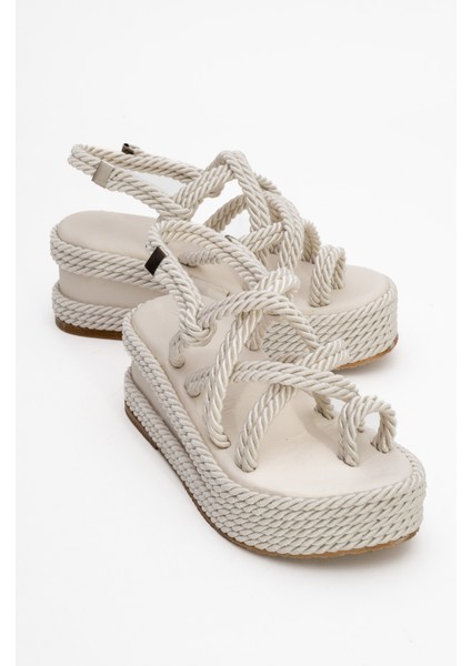 Juney Bej Kadın Sandalet