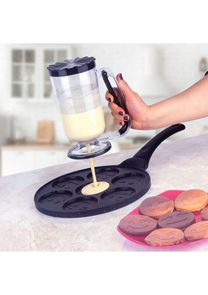 Pratik Ölçekli Hamur Porsiyonlama Aparatı, Kek, Krep ve Krema Dağıtıcı