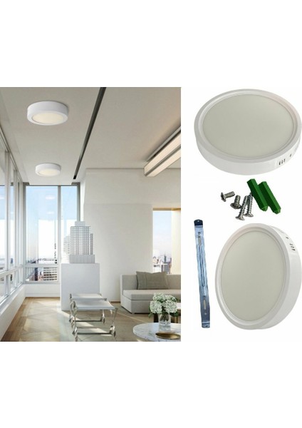 Ct-5233 18W Sıva Üstü Led Armatür Beyaz