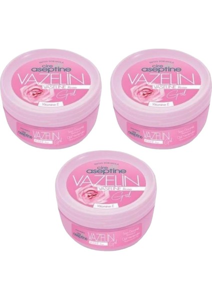 Cire Aseptine Vazelin Gül 150 ml 3 Adet