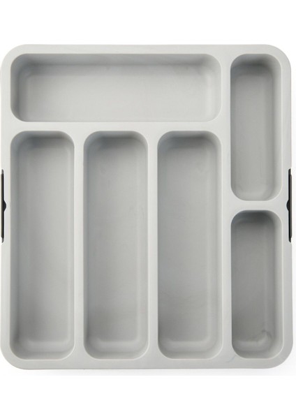 Ayarlanabilir Çekmece Düzenleyici, Kaşık, Çatal, Bıçak Organizeri, Gri, Kaliteli fiyatları