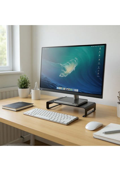 Riser Masaüstü Monitör Standı - Monitör Yükseltici - Siyah - Medium modelleri