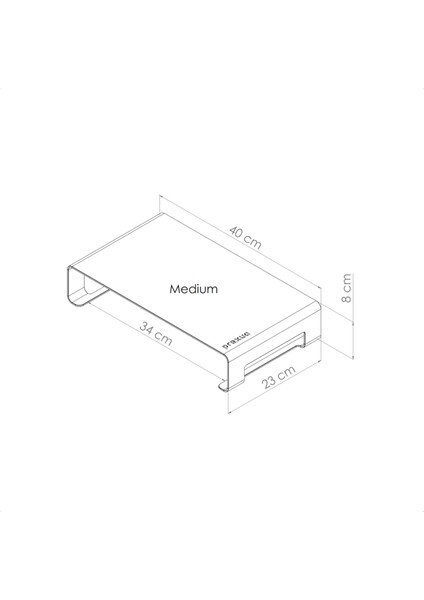 Riser Masaüstü Monitör Standı - Monitör Yükseltici - Siyah - Medium fırsatları