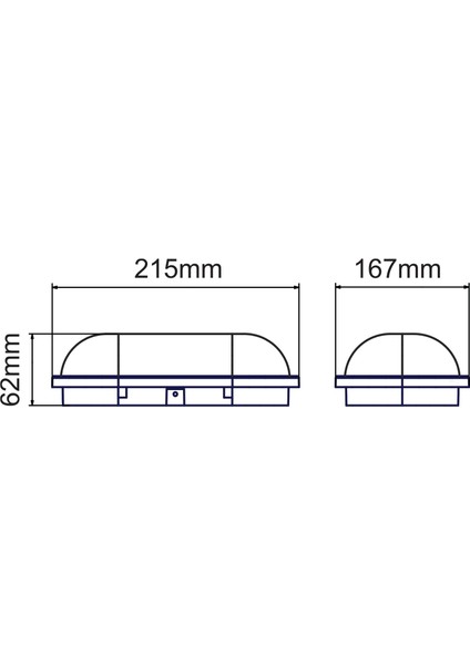 Aydos-20 20W Nemliyer Armatür Siyah Kasa 6500K fiyatları