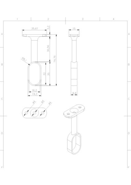 2 Adet Eko Açık Oval Boru Babası, Askı Borusu Bağlantı Flanşı (8-74132-2) fiyatları