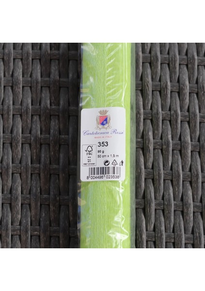 Italyan Krapon Kağıdı NO:353, Çiçek Yapım Kağıdı, 90GR - 50X150CM, Papağan Yeşili - Parakeet Green fiyatları