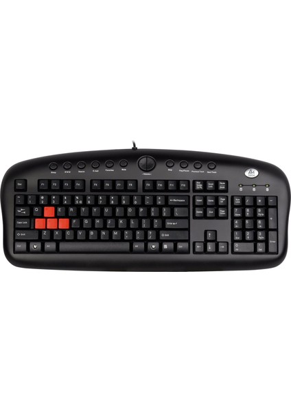 A4 Tech KB-28G Q Türkçe Multimedya Gamer Oyun Klavyesi (Kauçuk Tuşlar,Bileklikli)