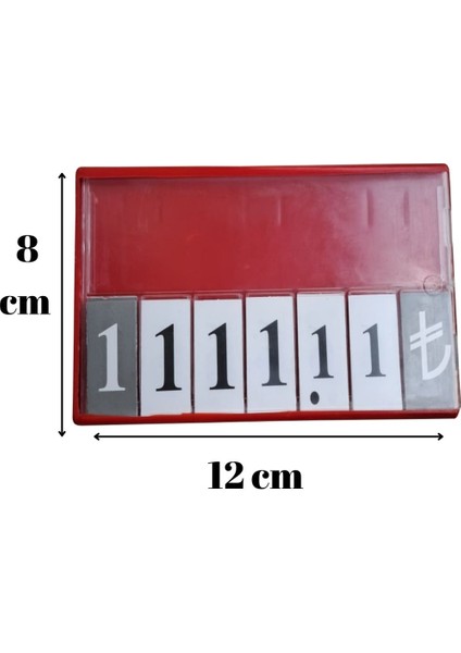10 Adet Kırmızı Fiyatkaseti 120X80 mm ( Kasapetiketi-Şarküteri Etiketi) fiyatları