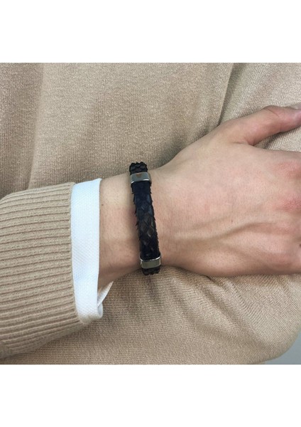 El Yapımı Piton Derisi Bileklik, 7 Renk ve 3 Ölçü, Unisex Tasarım fırsatları