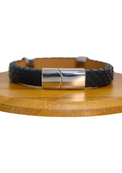 El Yapımı Piton Derisi Bileklik, 7 Renk ve 3 Ölçü, Unisex Tasarım indirimleri