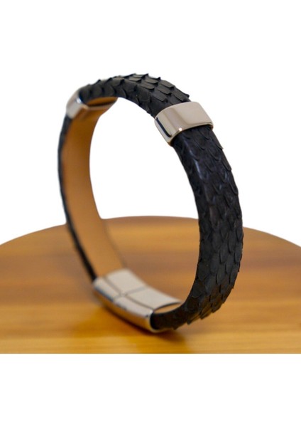 El Yapımı Piton Derisi Bileklik, 7 Renk ve 3 Ölçü, Unisex Tasarım