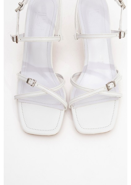 Nebel Beyaz Cilt Kadın Topuklu Sandalet fiyatları