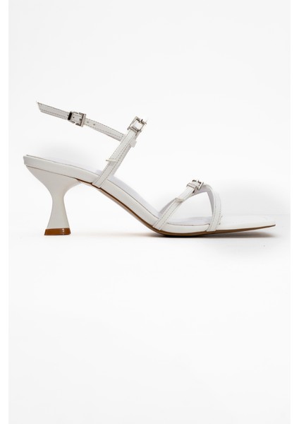 Nebel Beyaz Cilt Kadın Topuklu Sandalet fırsatları
