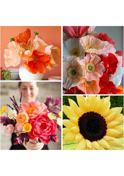 Italyan Krapon Kağıdı NO:371, Çiçek Yapımı Kağıdı, 90 gr - 50X150 Cm, Limon Sarısı - Lemon Yellow fırsatları