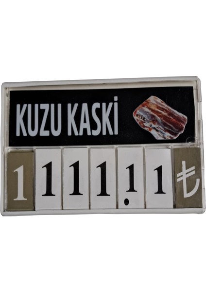 10 Adet Fiyat Kaseti 120X80 mm ( Kasap Etiketi- Şarküteri Etiketi )