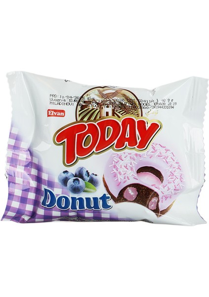Today Yabanmersinli Donut Kek 24×35 g - Şeker, Buğday Unu, Yumurta ve Bitkisel Yağ İçeren Tekli Paket Taze Lezzet fiyatları