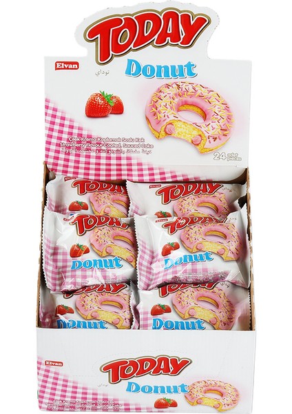 Today Donut Kek Çilekli 24 x 35 gr modelleri