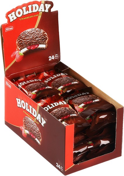 Holiday Çilekli Sandviç Bisküvi 30 Gr. 24 Lü (1 Paket) modelleri