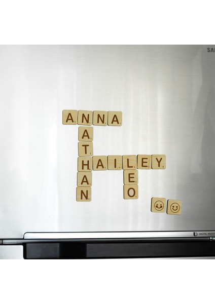 Ahşap 180 Parça Mıknatıslı Harf Seti | 4 cm Scrabble Harfler, Rakam ve Semboller – Dekor & Notluk Veeğlence fırsatları