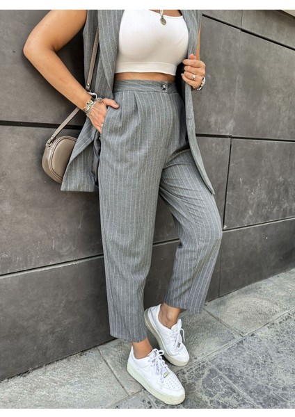 Çizgili Ceket Pantolon Kumaş Takım modelleri