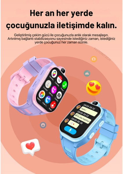 HARVOX Hx Kids 4G Pro+ Plus Android Sim Kartlı Akıllı Çocuk Saati | Gps, Konum, Kamera, Görüntülü Görüşme, Yüz Tanıma Akıllı Çocuk Saati Siyah modelleri