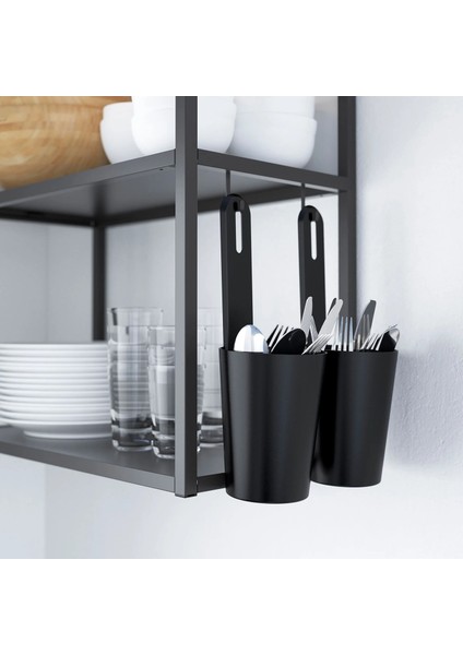 Enhet Antrasit Raf Ünitesi 60 x 30 x 75 cm Açık Mutfak Depolama Alanı fiyatları