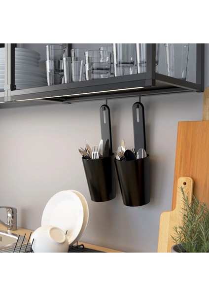 Enhet Antrasit Raf Ünitesi 60 x 30 x 75 cm Açık Mutfak Depolama Alanı fırsatları