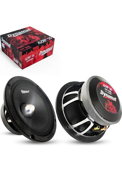 Azap-20-Gerçek 300W Rms-Deprem Etkisi-Profesyonel 20 cm Midrange-2 Adet