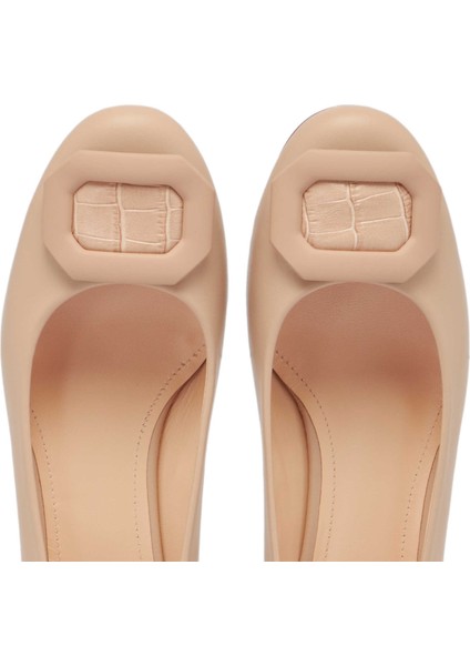 Nude Hakiki Deri Kadın Topuklu Ayakkabı - K24S1AY67601-Q0C indirimleri