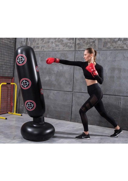 160 cm Şişme Boks Standı – Su Dolgulu Dayanıklı Ayaklı Dikey Boks Torbası Siyah Çocuklara Uygun indirimleri