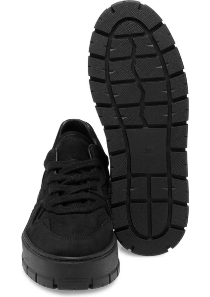 Siyah Hakiki Nubuk Deri Kadın Sneaker - K24S1AY67591-A64 fırsatları