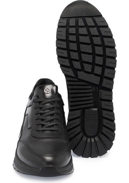 Siyah Hakiki Deri Erkek Casual Ayakkabı - E24S1AY57077-A23 fırsatları