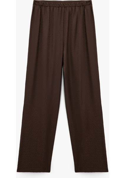 Rahat Kalıp Dokulu Saten Pijama Altı