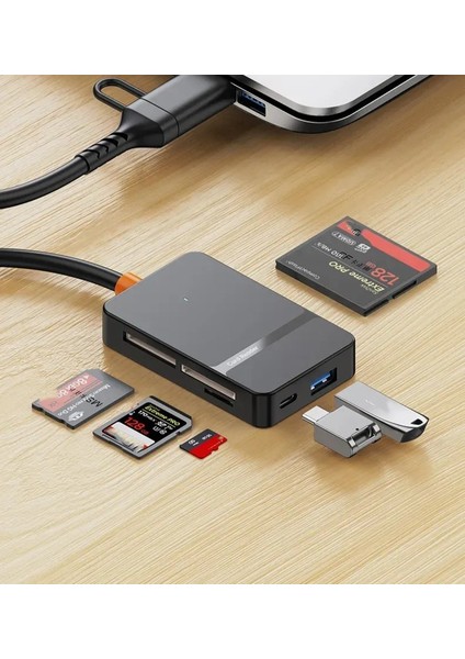8in1 Sd/tf/cf/ms/ Kart Okuyucu Adaptörü Iphone/ipad Type-C/usb 3.0 Çoklayıcı modelleri