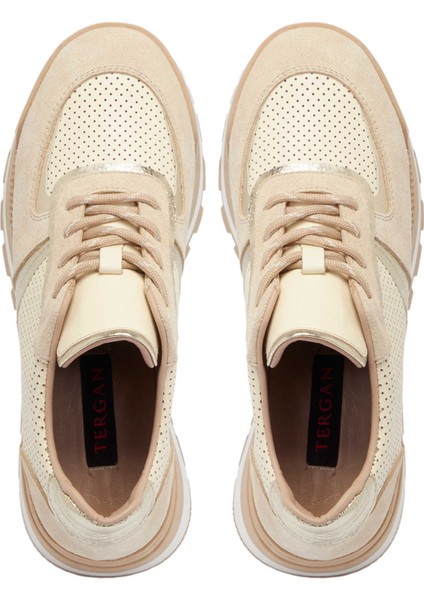 Bej Hakiki Deri Kadın Sneaker - K24S1AY67521-A25 indirimleri