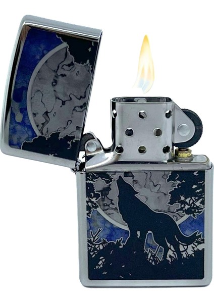 Wolf Moon Tree - High Polish Chrome Dizayn Çakmak modelleri