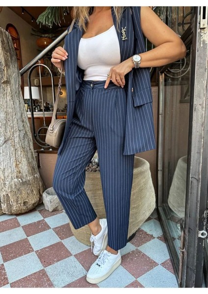 Çizgili Ceket Pantolon Kumaş Takım modelleri