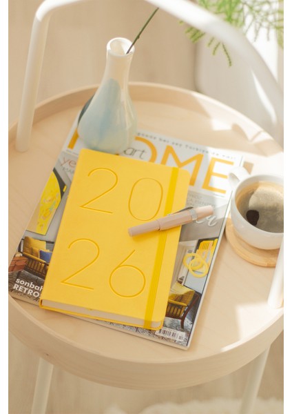 2026 Yılı 13X21 cm Günlük Ajanda Sarı fiyatları