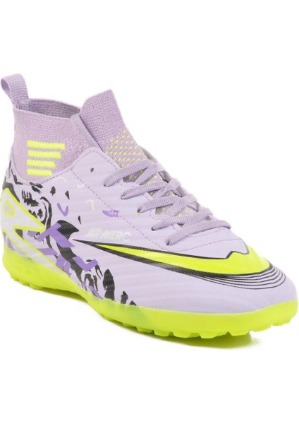 WJ-502 G Lila Çoraplı Halı Saha Ayakkabısı
