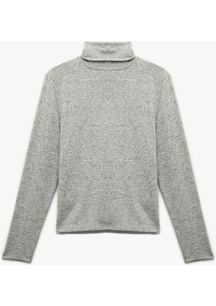 Viskon Kumaş Slim Fit Uzun Kollu Balıkçı Yaka Tişört modelleri